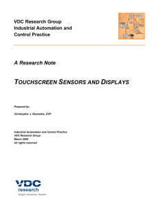 TOUCHSCREEN SENSORS AND DISPLAYS