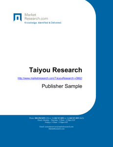 Taiyou Research - MarketResearch.com