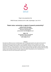 Patent value: exclusivity or signal of research productivity?