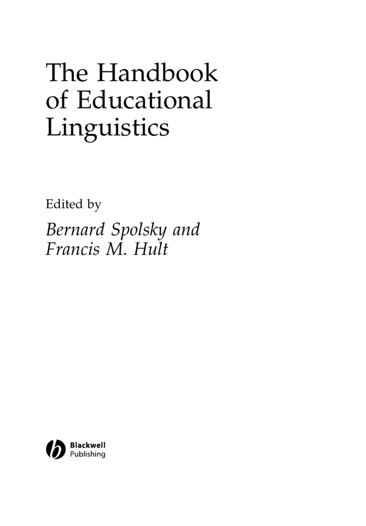 New Perspectives and Issues in Educational Language Policy: A Festschrift for Bernard Dov Spolsky