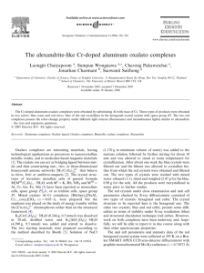 The alexandrite-like Cr-doped aluminum oxalato complexes