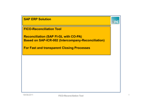 FICO-Reconciliation Tool Reconciliation (SAP FI-GL with CO