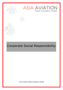 Corporate Social Responsibility - ASIA Aviation Public Company