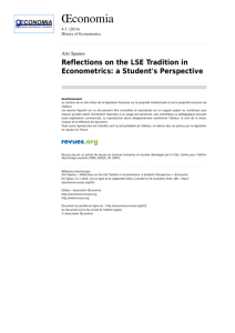 Reflections on the LSE Tradition in Econometrics: a