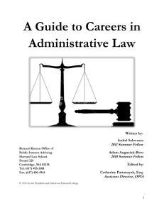 A Guide to Careers in Administrative Law