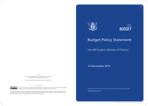 Budget Policy Statement 2015