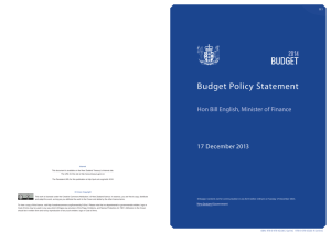 Budget Policy Statement 2014