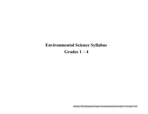 Environmental Science Syllabus