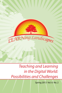 Teaching and Learning in the Digital World