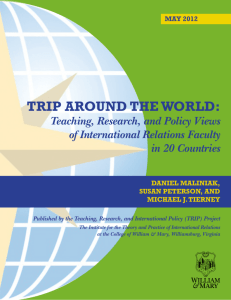 TRIP Around the World: Teaching, Research, and Policy Views of