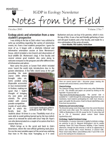 Notes from the Field Notes from the Field