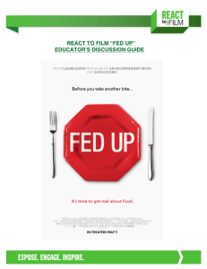 REACT to FILM Fed Up Educator's Discussion Guide Final