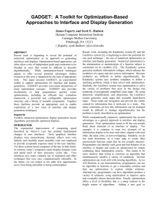 GADGET: A Toolkit for Optimization-Based Approaches to Interface