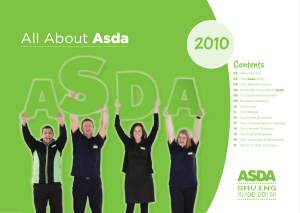 About Asda What we love about ASDA 2010