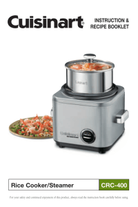 Rice Cooker/Steamer CRC-400