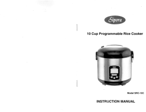 10 Cup Programmable Rice Cooker INSTRUCTION