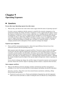 Chapter 9 Operating Exposure