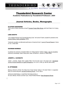 Thunderbird Research Center - Thunderbird School of Global