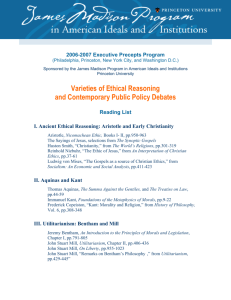 Varieties of Ethical Reasoning and Contemporary Public Policy