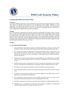 DMZ Lab Security Policy - SUNY