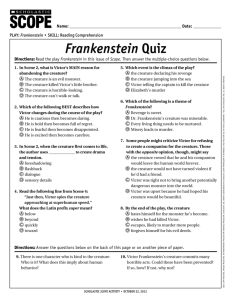 Frankenstein Quiz - Scope