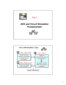 ADS and Circuit Simulation Fundamentals