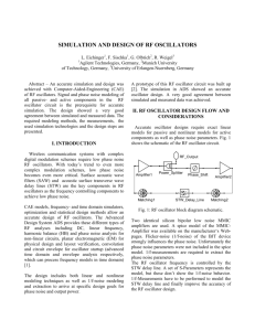 SIMULATION AND DESIGN OF RF OSCILLATORS
