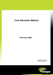 Cost Allocation Method - Australian Energy Regulator