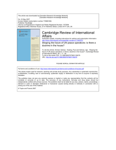 Cambridge Review of International Affairs
