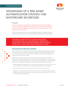 advantages of a risk based authentication strategy for mastercard