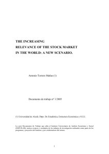 the increasing relevance of the stock market in the world