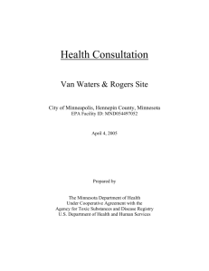 Health Consultation, Van Waters and Rogers Site, Apr. 2005 (PDF