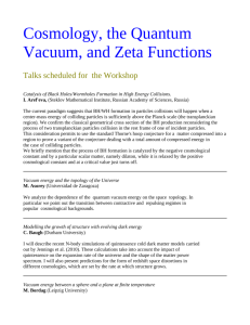 Cosmology, the Quantum Vacuum, and Zeta Functions
