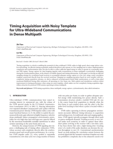 Timing Acquisition with Noisy Template for Ultra