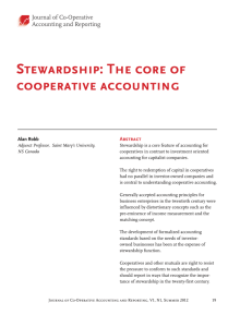 Stewardship: The core of cooperative accounting