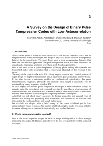 A Survey on the Design of Binary Pulse Compression Codes with