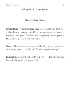 Chapter 5. Regression