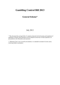 Gambling Control Bill 2013 - The Department of Justice and Equality