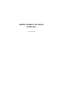 general scheme of the judicial council bill