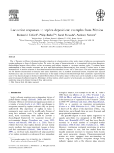 Lacustrine responses to tephra deposition: examples from