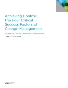 The Four Critical Success Factors of Change Management