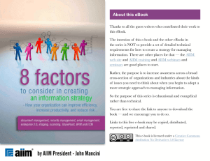 8 Factors to Consider in Creating an Information Strategy