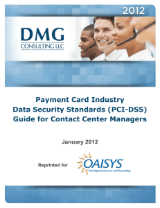 Payment Card Industry Data Security Standards (PCI