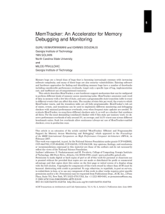 MemTracker: An accelerator for memory debugging and