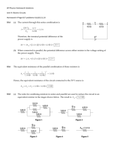 AP Physics Homework Solutions Unit 9: Electric Circuits Homework