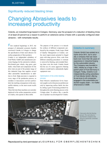 Changing Abrasives leads to increased productivity
