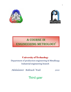 A COURSE IN ENGINEERING METROLOGY