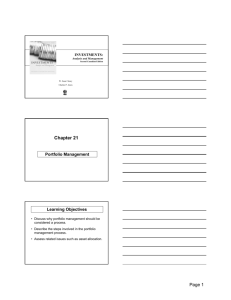Portfolio Management (PDF Handouts)