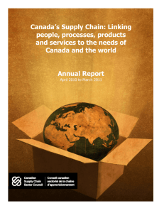 Canada's Supply Chain: Linking people, processes, products and