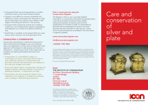 Care and conservation of silver and plate
